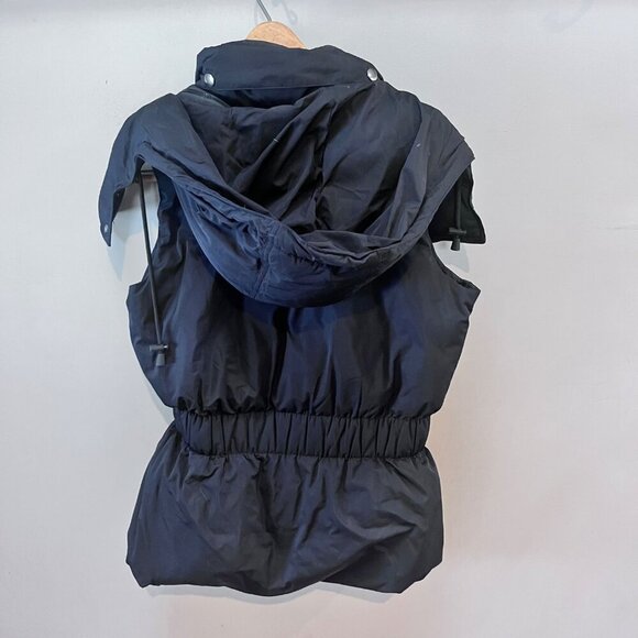 Sweaty Betty Black Hooded Formation Puffa Gilet‎ Down Vest- Sz. XS - Picture 4 of 6